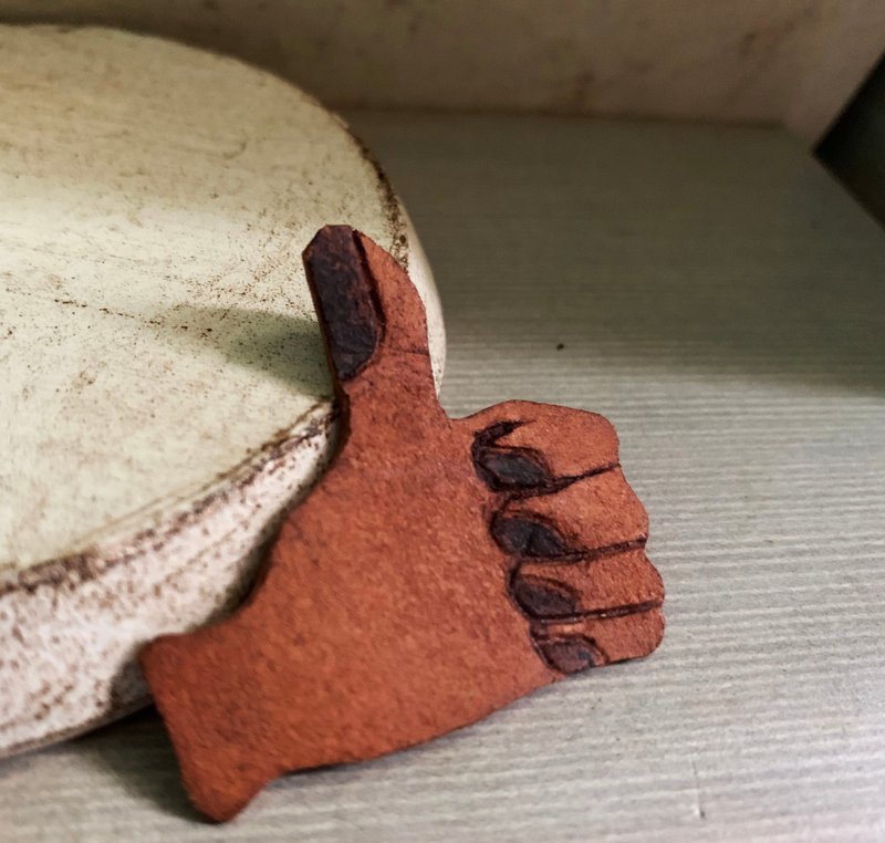 复古 皮革 别针 胸针 - 胸针 - 其他材质 