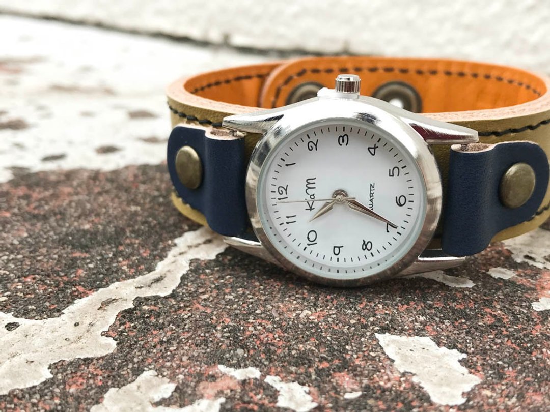 STITCH A watch that you want to wear every day Stitch Run Watch Unisex OK SRW-OCN-KA - 女表 - 真皮 绿色