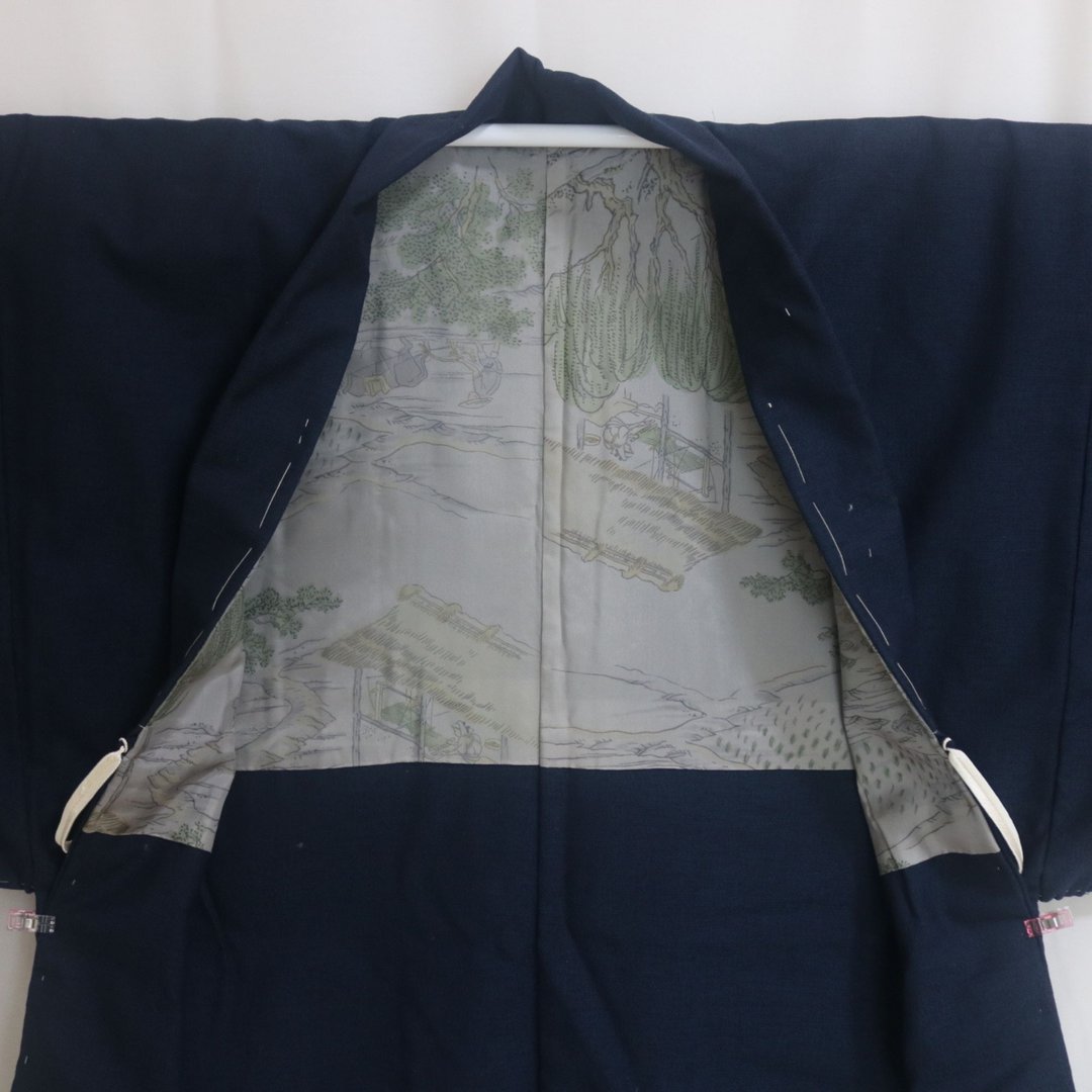 男士复古羽织 | 海军蓝×山水画里布 | 日本 - 女装休闲/机能外套 - 其他材质 蓝色
