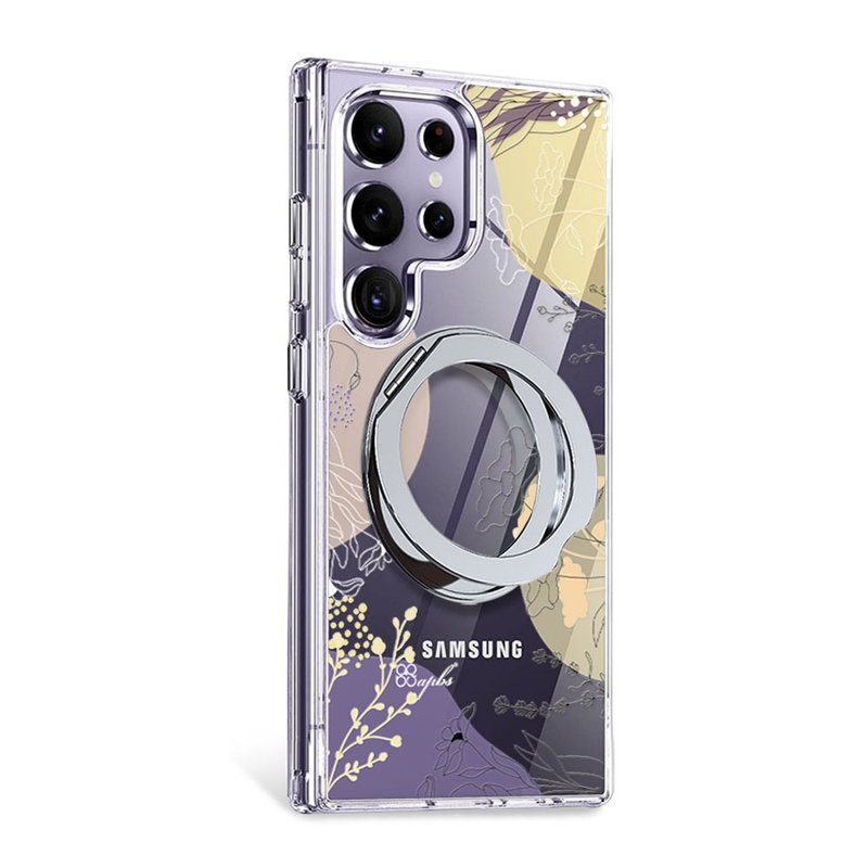 Samsung S26/S25/S24/A56 军规 360 旋转磁吸立架手机壳 - 几何花语 - 手机壳/手机套 - 其他材质 多色