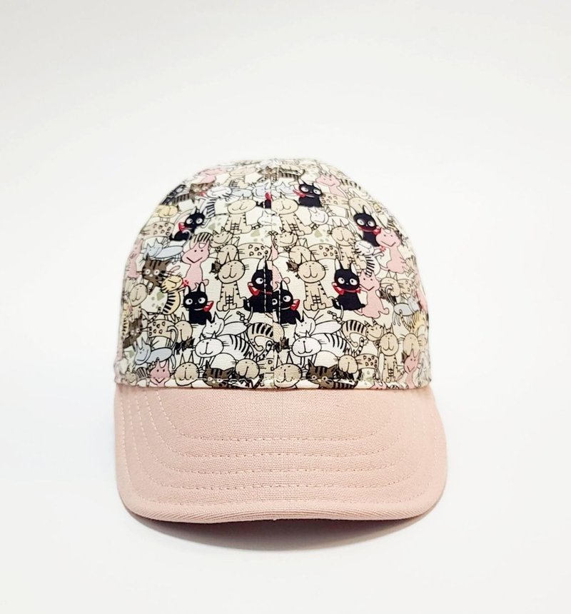 【HiGh MaLi】短檐棒球帽/老帽/kiki魔女黑猫/帽檐可翻#生日礼物 - 帽子 - 棉．麻 多色