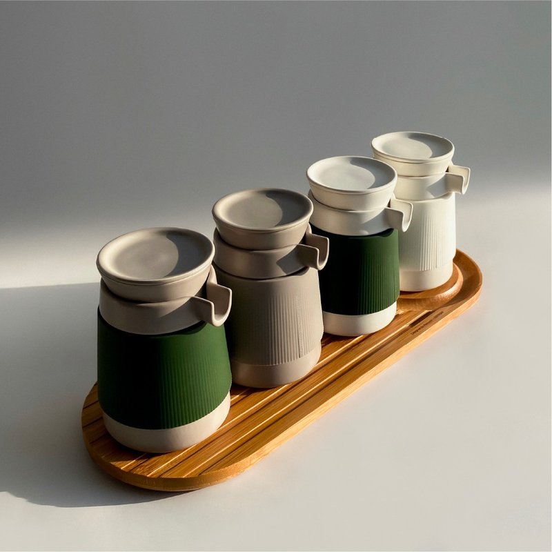 【客制化礼物】DEFRONT 小灯塔新一代轻便茶具套装 - 茶具/茶杯 - 陶 白色