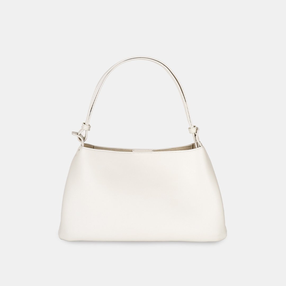 Two-Tone Hobo 玉米基纯素皮革 手提包 侧背包 米白色 - 手提包/手提袋 - 人造皮革 白色