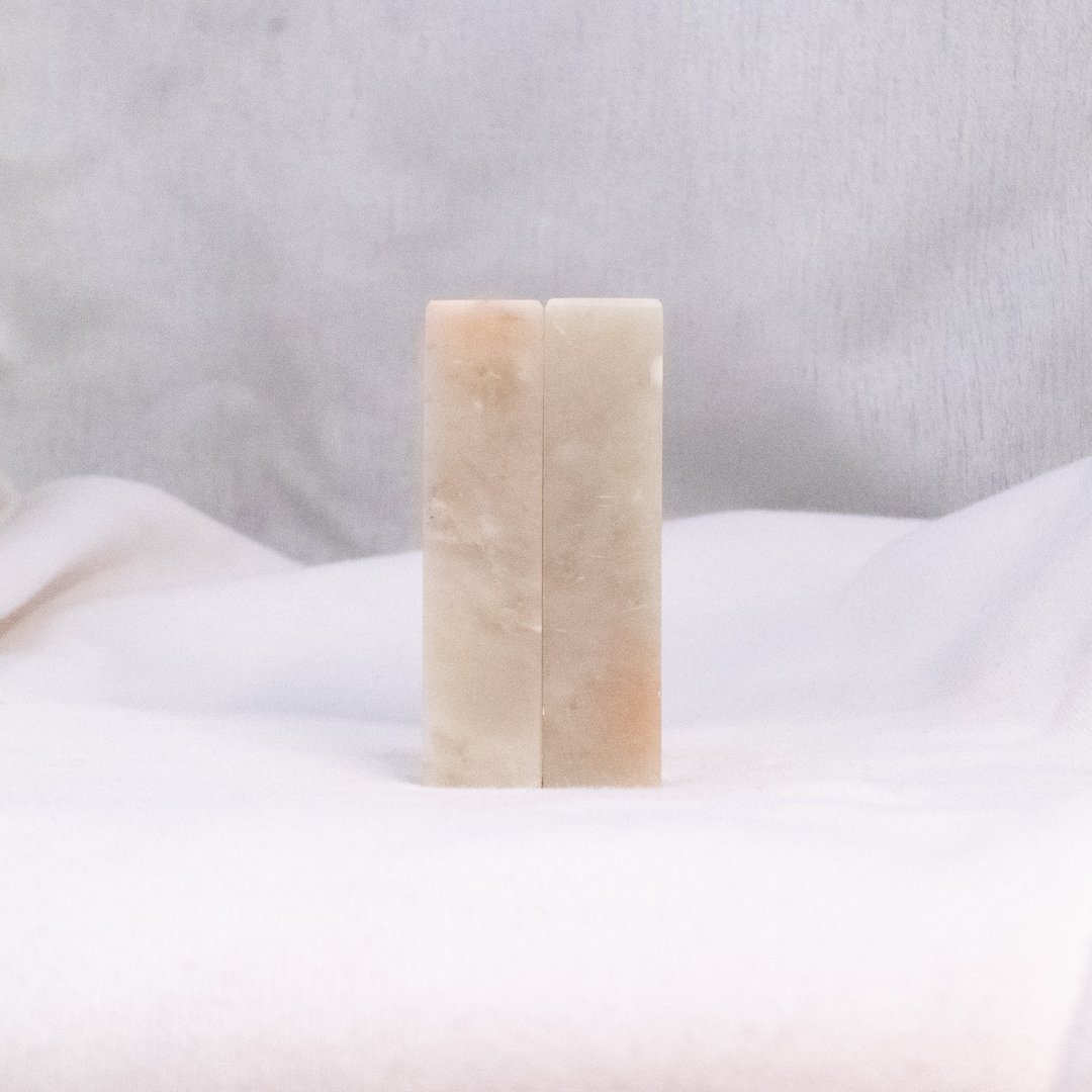 爱你一万年 / 宝泥斋定制结婚/情人对章 - 精品老挝石 - 印章/印台 - 石头 白色