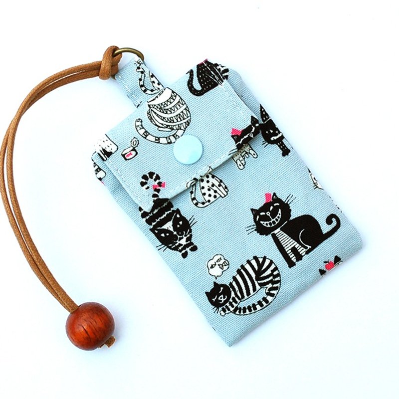 黑猫帮卡袋/卡套 名片袋 - 证件套/卡套 - 棉．麻 灰色