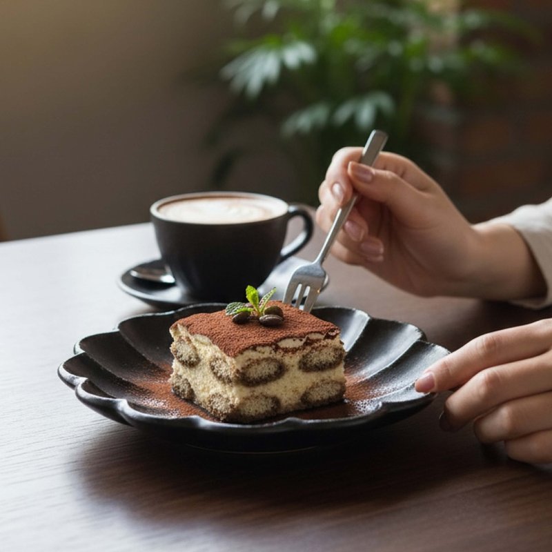 【陶瓷盘】美浓岐阜花朵点心盘 - 点心盘/陶瓷蛋糕盘 - 盘子/餐盘/盘架 - 瓷 