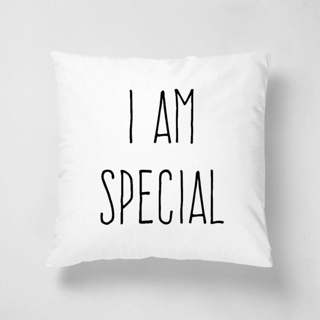 I AM SPECIAL 短绒抱枕 (40cm) - 情人节/结婚礼物 - 枕头/抱枕 - 聚酯纤维 白色