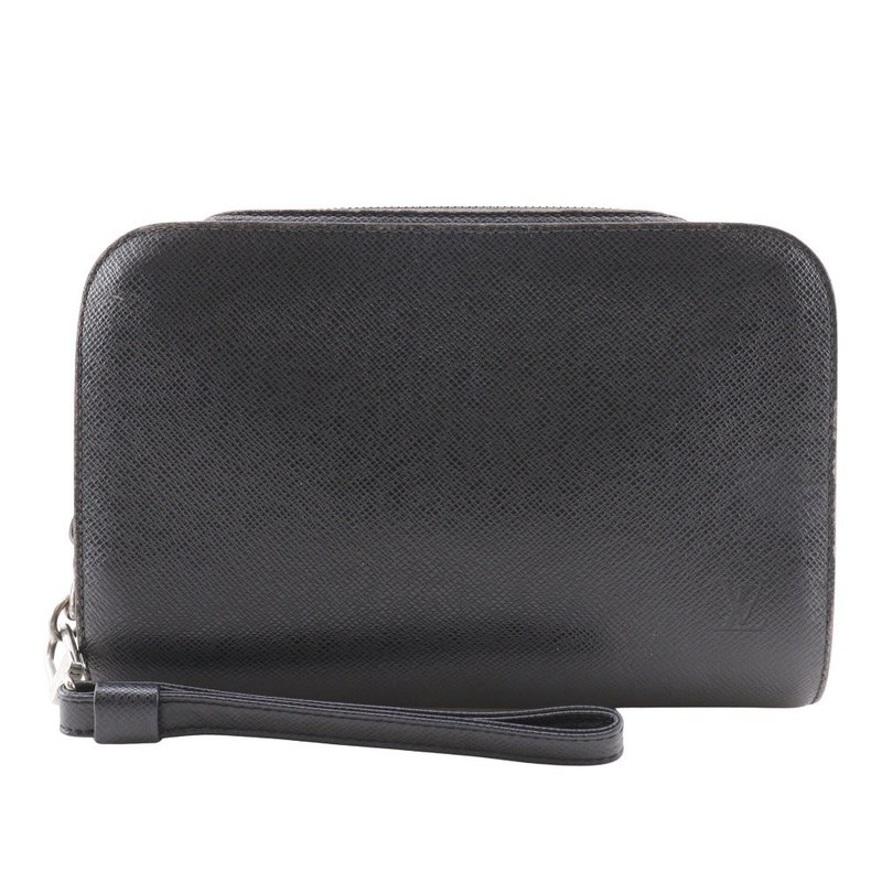 【日本直送】LOUIS VUITTON 路易威登 M30182 Taiga 皮革 By The Way 手拿包 黑色 VI0094 男士【二手】 - 手拿包 - 真皮 黑色
