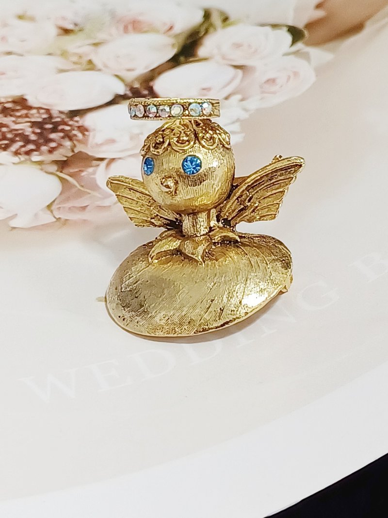 vintage jewelry  Tortolani 经典天使肩胸针 别针 - 胸针 - 其他金属 