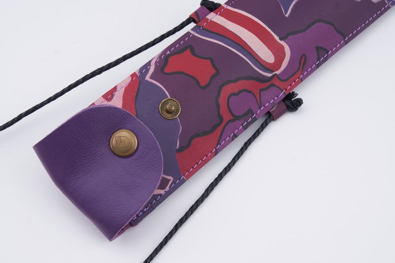 优质真皮鼓棒包 时尚简约设计 适合5A 7A鼓棒 经典尺寸 耐用实用 - 侧背包/斜挎包 - 真皮 