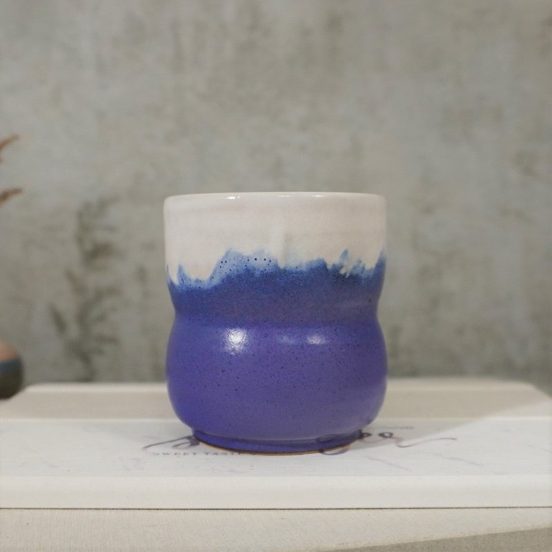 粉紫腰身握杯,茶杯,水杯-容量约250ml - 咖啡杯/马克杯 - 陶 橘色