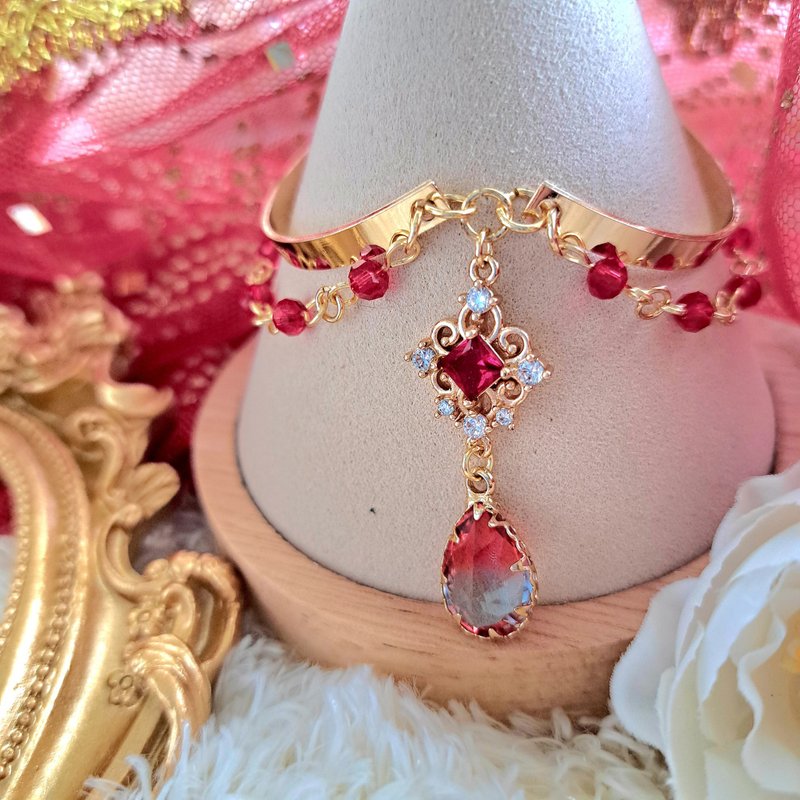 原创异域系列手链-楼兰幻宴 银朱 - 手链/手环 - 其他金属 红色