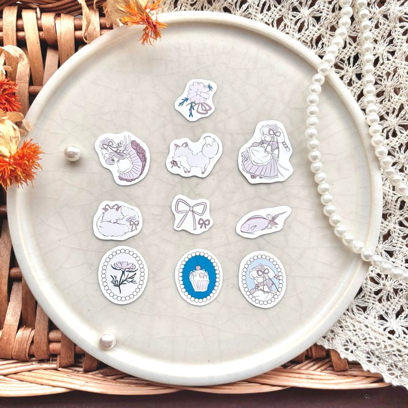 散装贴纸｜秋樱与狐狸｜10 种图案，各 2 张入 - 贴纸 - 纸 