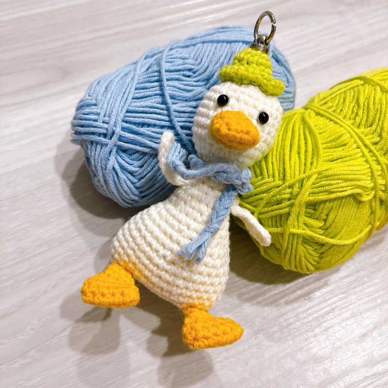 想想宇宙的小旅人 啾比鸭鸭Chupi 创意玩偶/吊饰钥匙圈/居家摆件 - 吊饰 - 棉．麻 白色