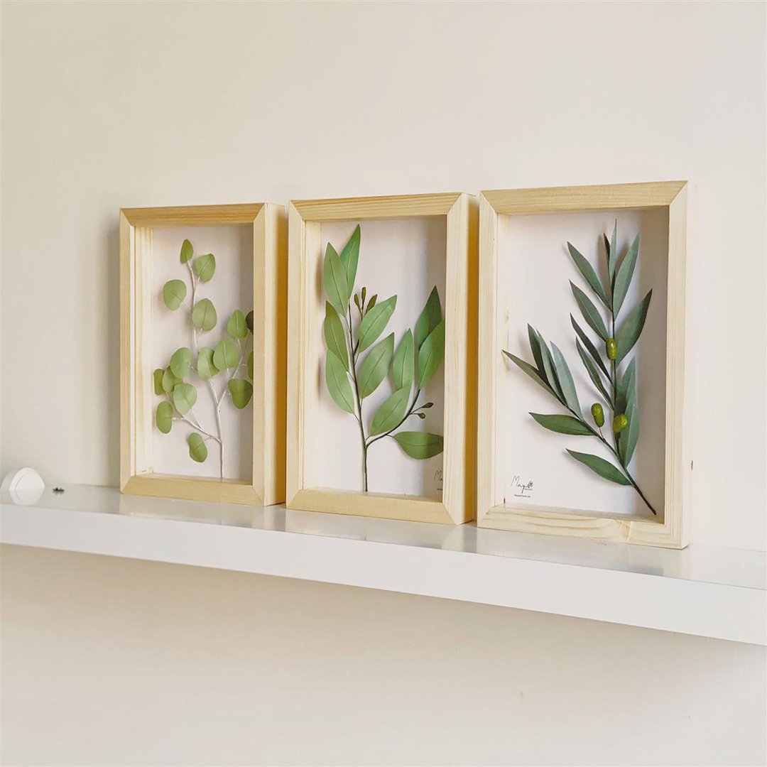 Green Set - Paper Flowers Art - 墙贴/壁贴 - 环保材料 