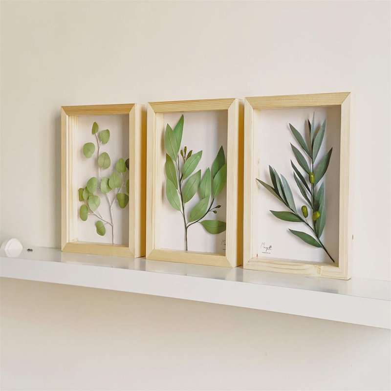 Green Set - Paper Flowers Art - 墙贴/壁贴 - 环保材料 