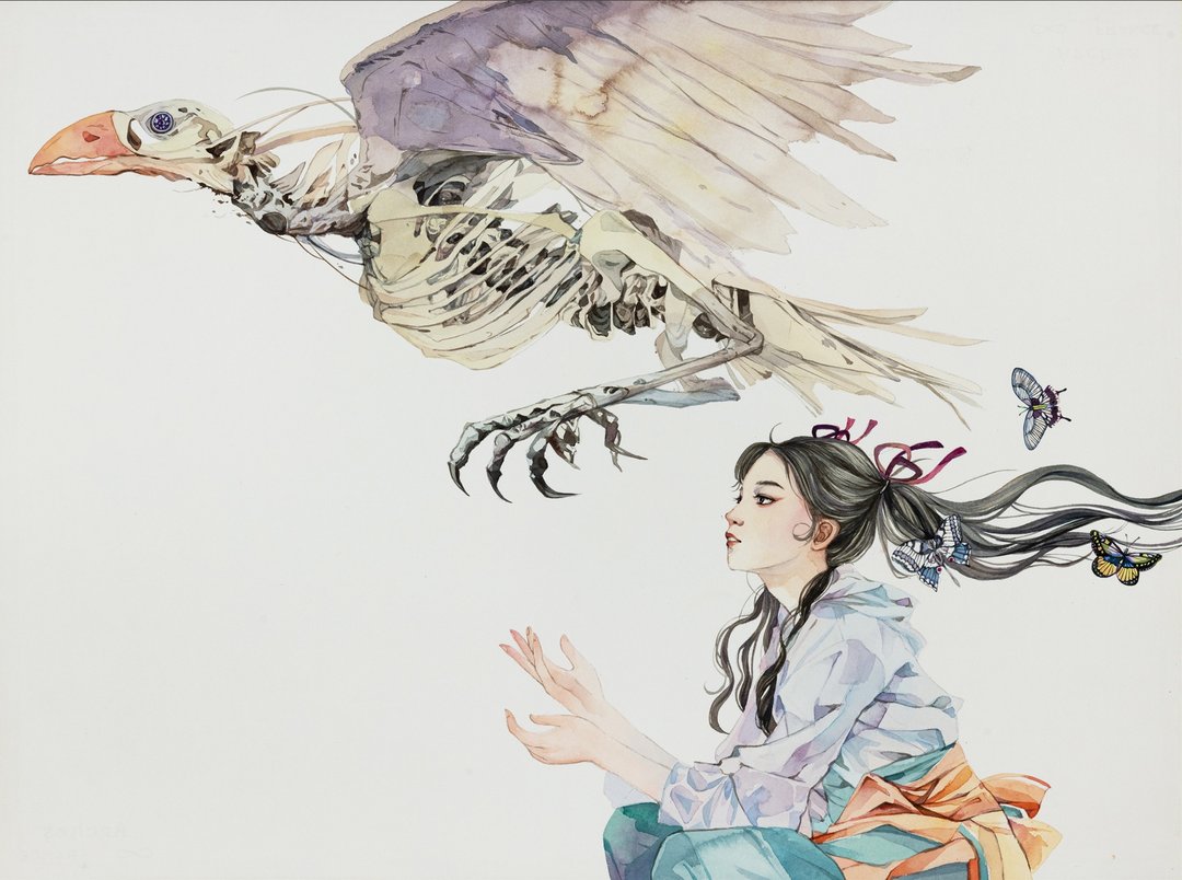 贪之残影-原作水彩艺术画/艺术挂画/精致居家装饰/佛教/心灵 - 海报/装饰画/版画 - 纸 卡其色