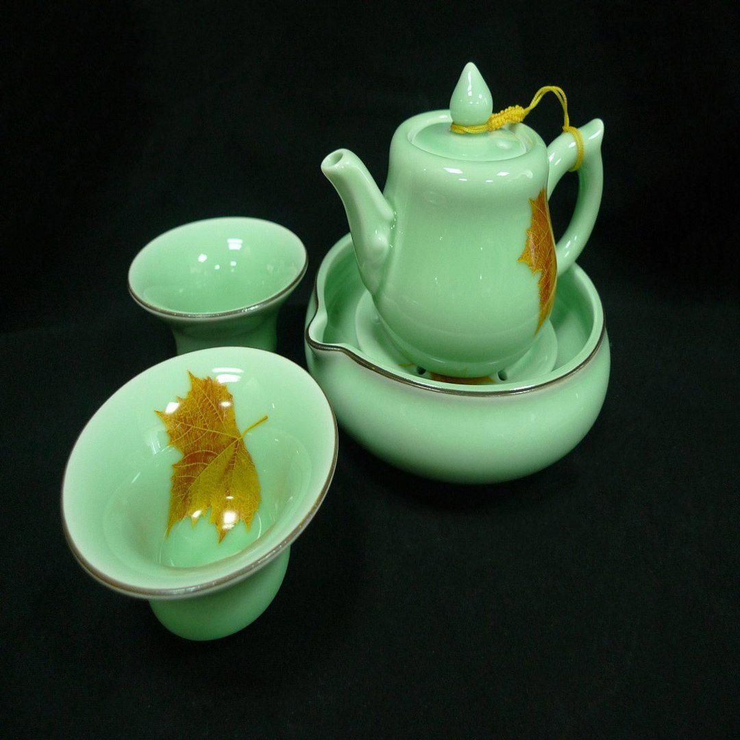 喜瑞瓷生活品味  一叶知秋  茶具组 - 茶具/茶杯 - 瓷 绿色