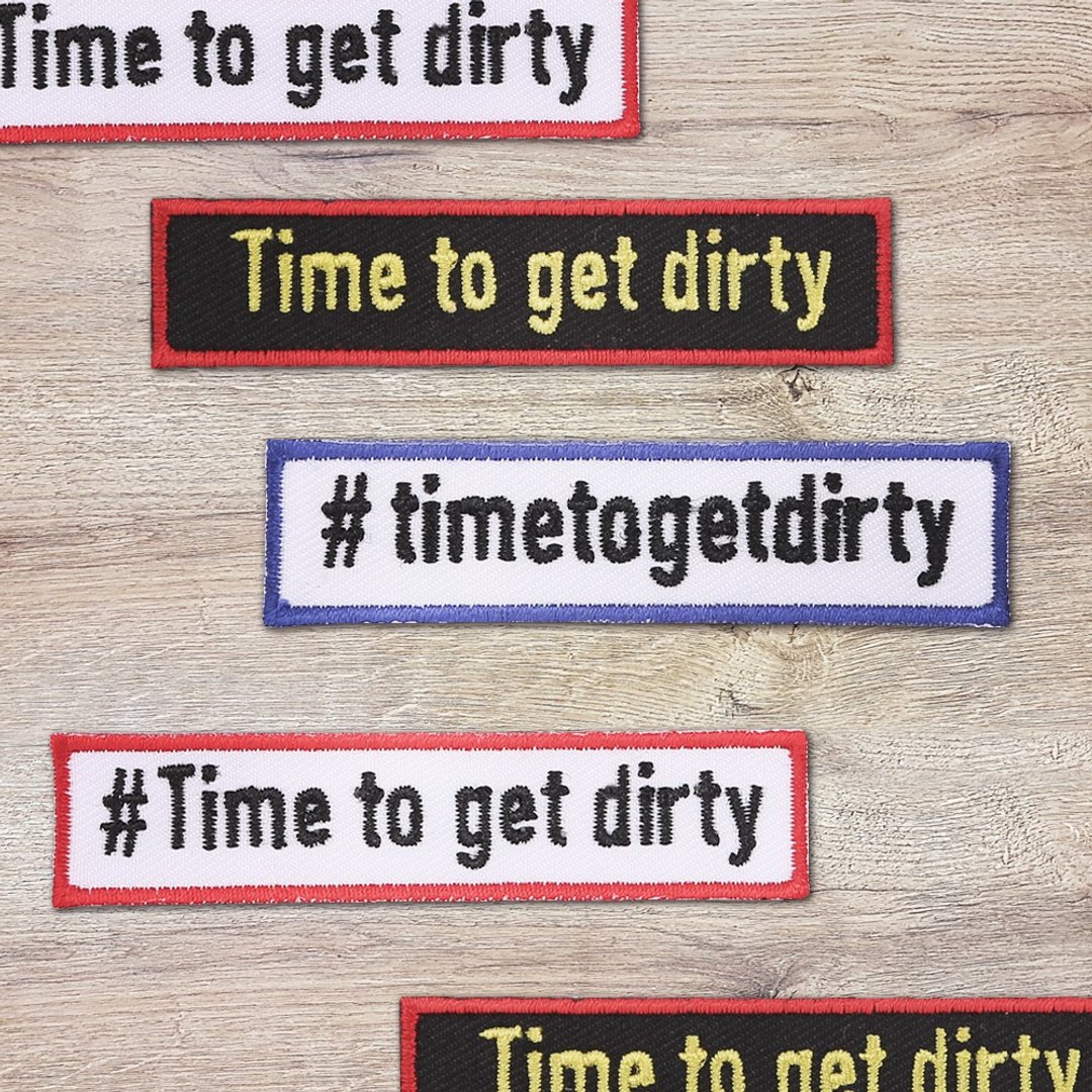 【刺绣布贴】TIME TO GET DIRTY (三款) - 编织/刺绣/羊毛毡/裁缝 - 绣线 