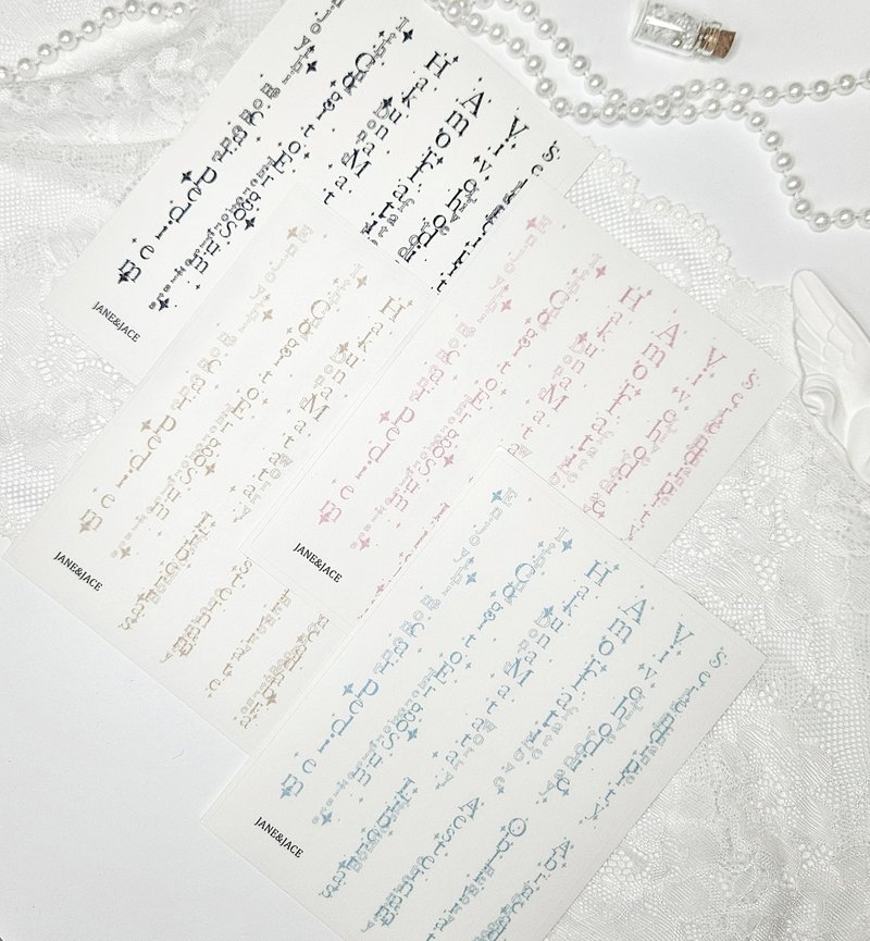 闪耀字体透明贴纸 - 贴纸 - 其他材质 