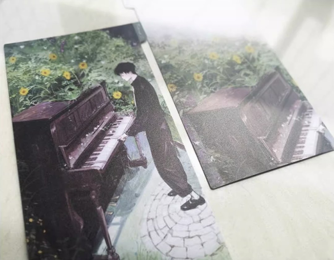花庭 花間音楽少年 下敷き TN書寫墊板 底墊 書籤 筆記本內襯 - 笔记本/手帐 - 其他材质 多色