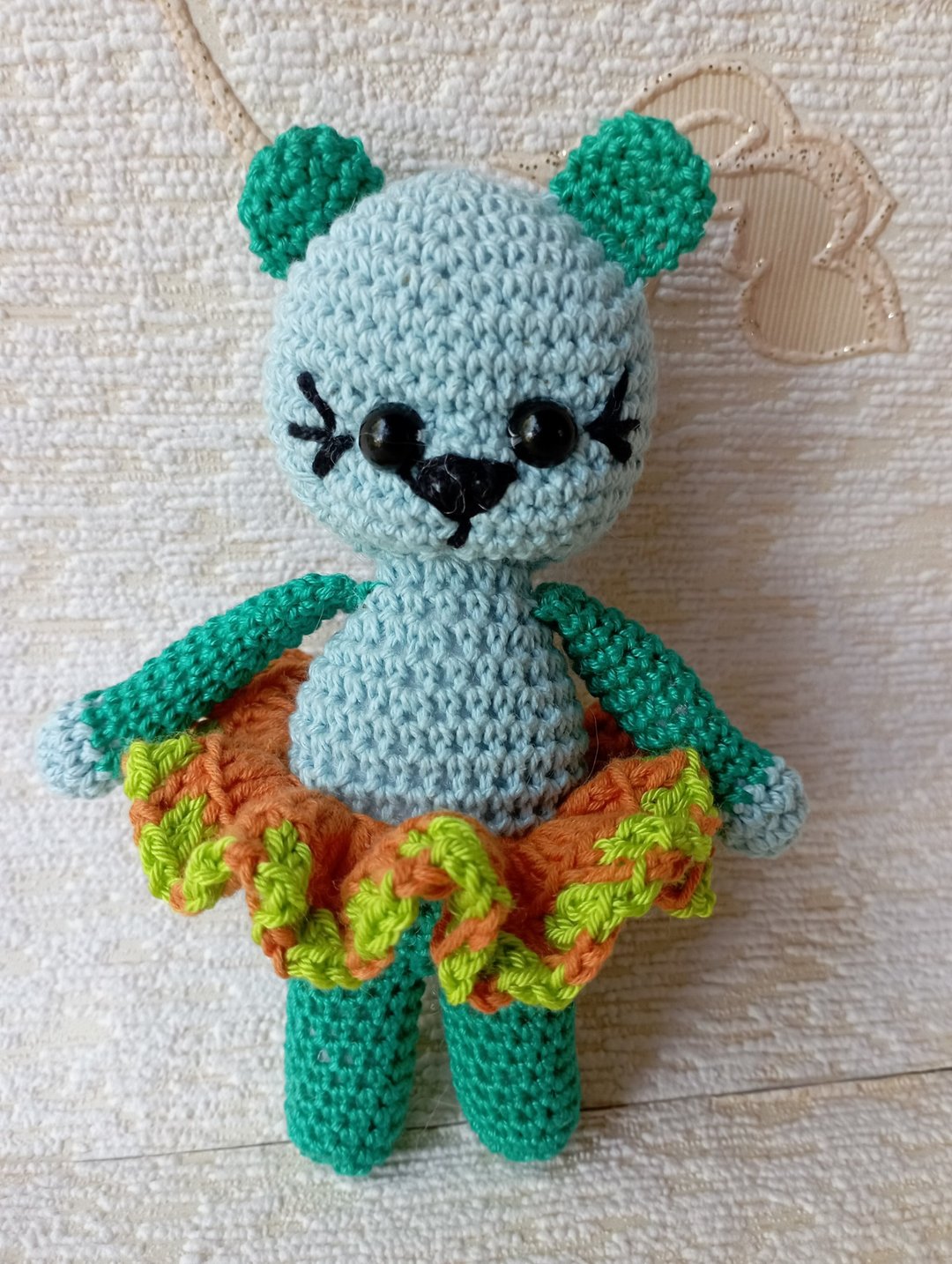 Bear crocheted. Amigurumi bear. handmade knitted toy for children.Teddy bear toy - 玩具/玩偶 - 棉 多色