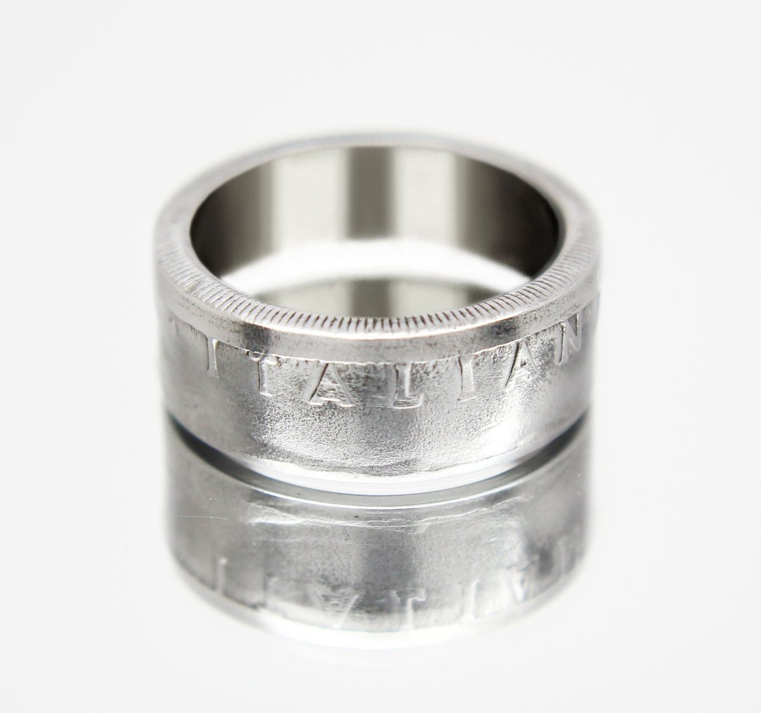 Italy Coin Ring 50 lire 1954-1989 coin ring italy italian coin ring coin ring - 戒指 - 其他金属 