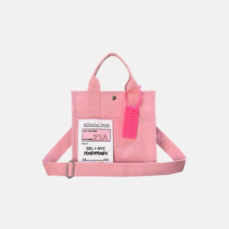 JoyBag Blossom - 手提包/手提袋 - 棉．麻 粉红色