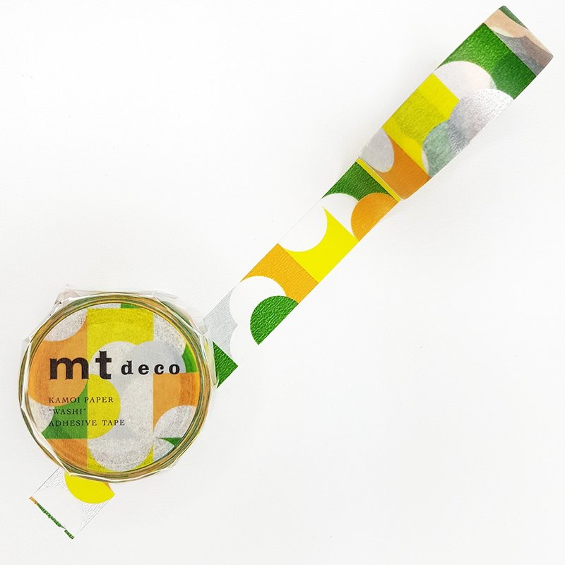 mt Deco 和纸胶带 / 半圆-黄x绿 (MT01D456) / 2020SS - 纸胶带 - 纸 