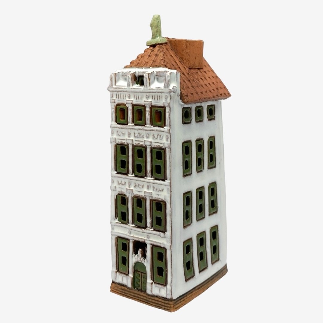 SOLO欧洲家居-手工陶瓷小屋 烛台 10cm 迷你 波兰系列 - 蜡烛/烛台 - 陶 白色