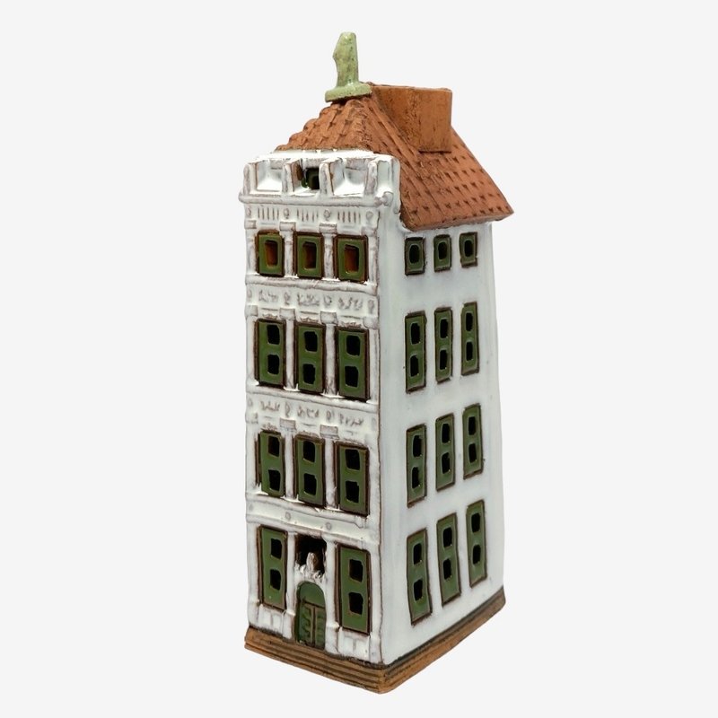 SOLO欧洲家居-手工陶瓷小屋 烛台 10cm 迷你 波兰系列 - 蜡烛/烛台 - 陶 白色