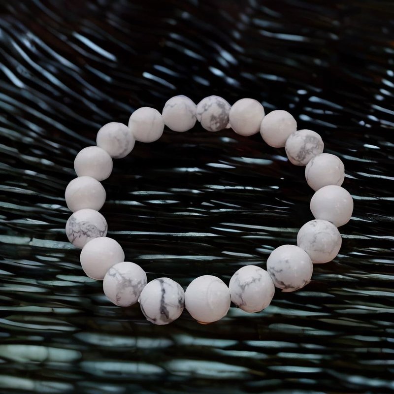 聚财之石 | 全美天然白松石手链 | 天然白松石 | 送礼 - 手链/手环 - 水晶 白色