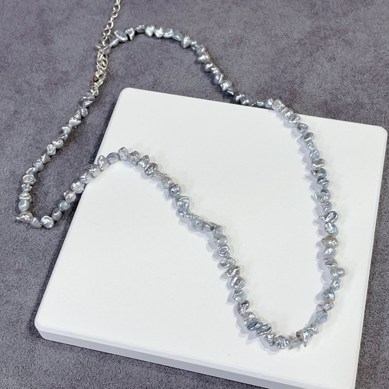 PJ.真多麻keshi碎银子珍珠项链 - 项链 - 珍珠 