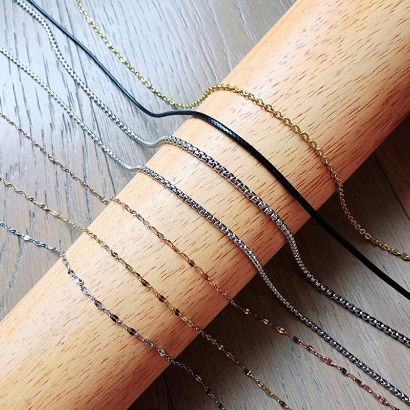 【曲水辰手作】吊坠搭配项链选购区【不锈钢・黄铜・蜡绳类】 - 项链 - 其他材质 多色