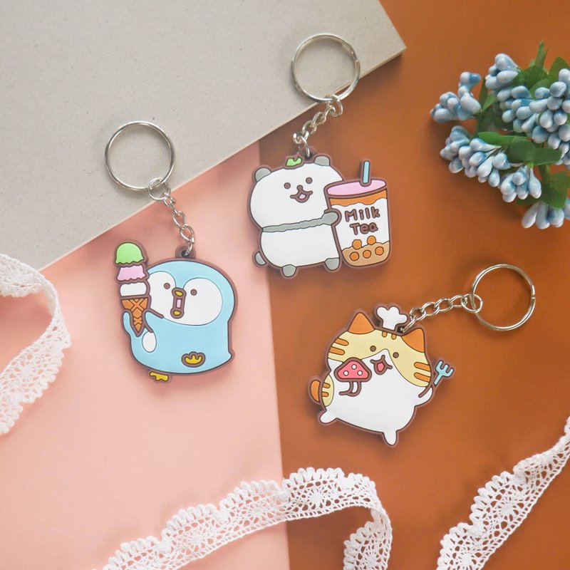 胖胖星球 - 软胶钥匙圈。JK-54。 - 钥匙链/钥匙包 - 塑料 