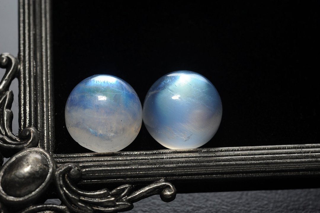 蓝月光(2颗)  矿石/水晶/DIY/开运/招财/防小人 - 金工/饰品 - 半宝石 