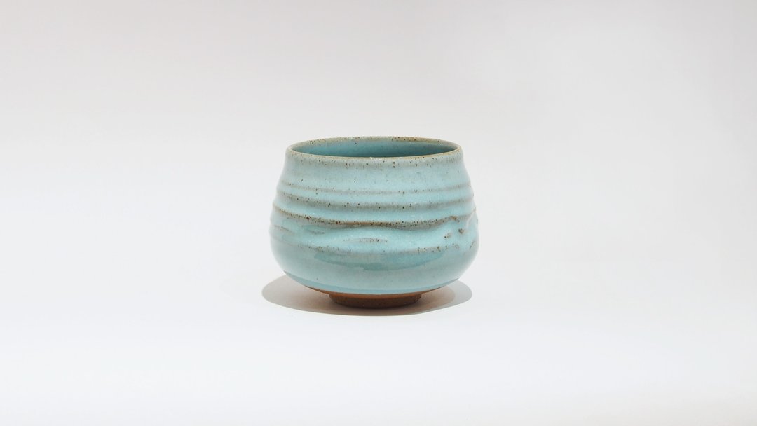 手作仿均釉混熟料茶碗 - 茶具/茶杯 - 陶 蓝色