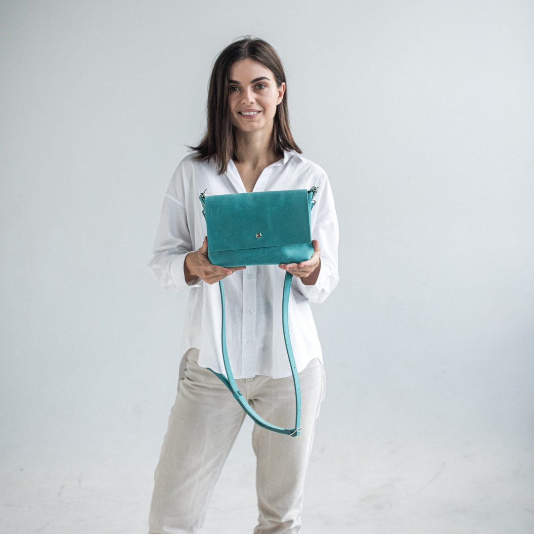 Min Genuine Leather Crossbody Bag | Women's Shoulder Bag for Everyday Use - 手拿包 - 真皮 多色