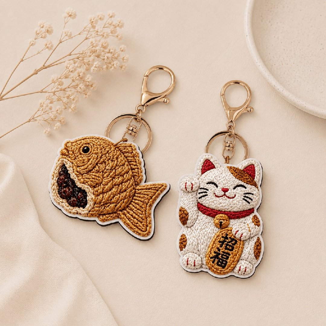 3D 纹理 NFC 家庭智能钥匙圈 - 日本系列 (钥匙圈/定制化/名片) - 钥匙链/钥匙包 - 人造皮革 多色