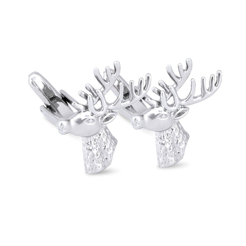 红鼻雪鹿鲁道夫袖扣 - 袖扣 - 其他金属 银色