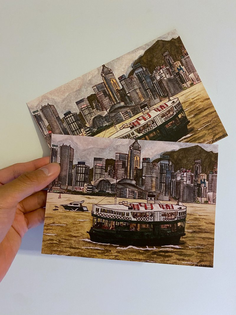 香港维港 明信片 - 卡片/明信片 - 纸 