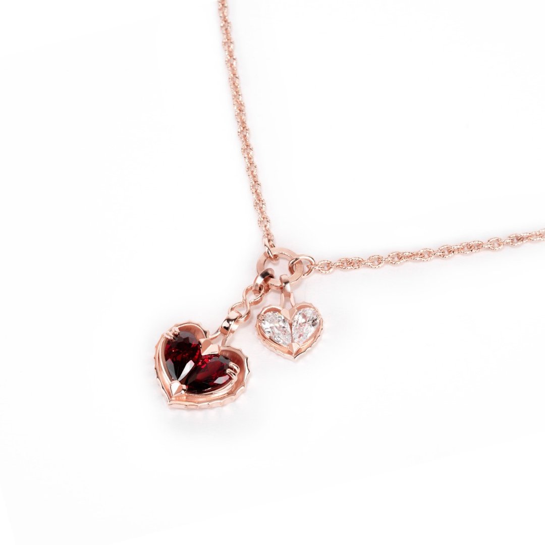 Dallar Jewelry - Love Song No.2 Necklace - 项链 - 贵金属 红色
