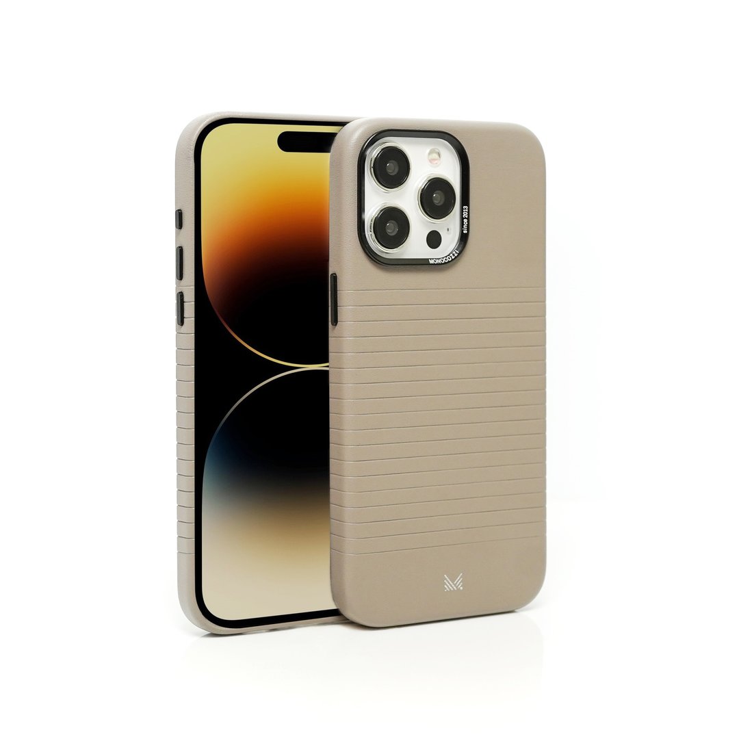 for iPhone 15 Pro Max | LUCID Refined | 可生物化解皮革兼容 - 其他 - 树脂 卡其色