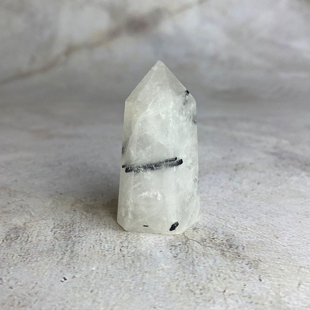 【不伤心福利品】水晶柱 - 黑发晶  办公室疗愈微景观 设备摆饰 - 摆饰 - 宝石 多色
