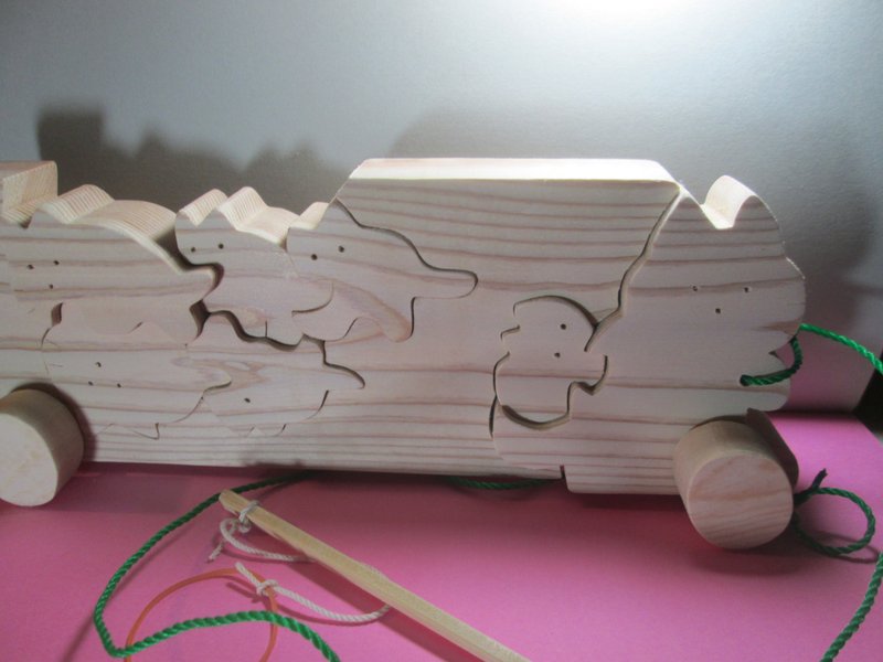 Cat parent and child truck - 玩具/玩偶 - 木头 卡其色