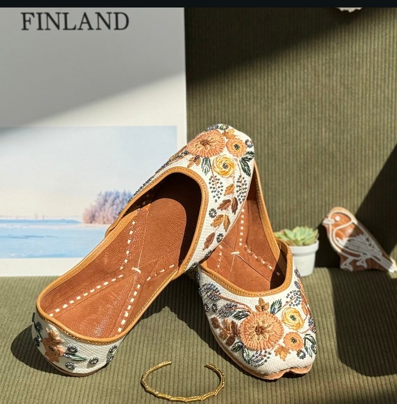 印度丨手工民族鞋-栗子花 - 其他 - 真皮 咖啡色