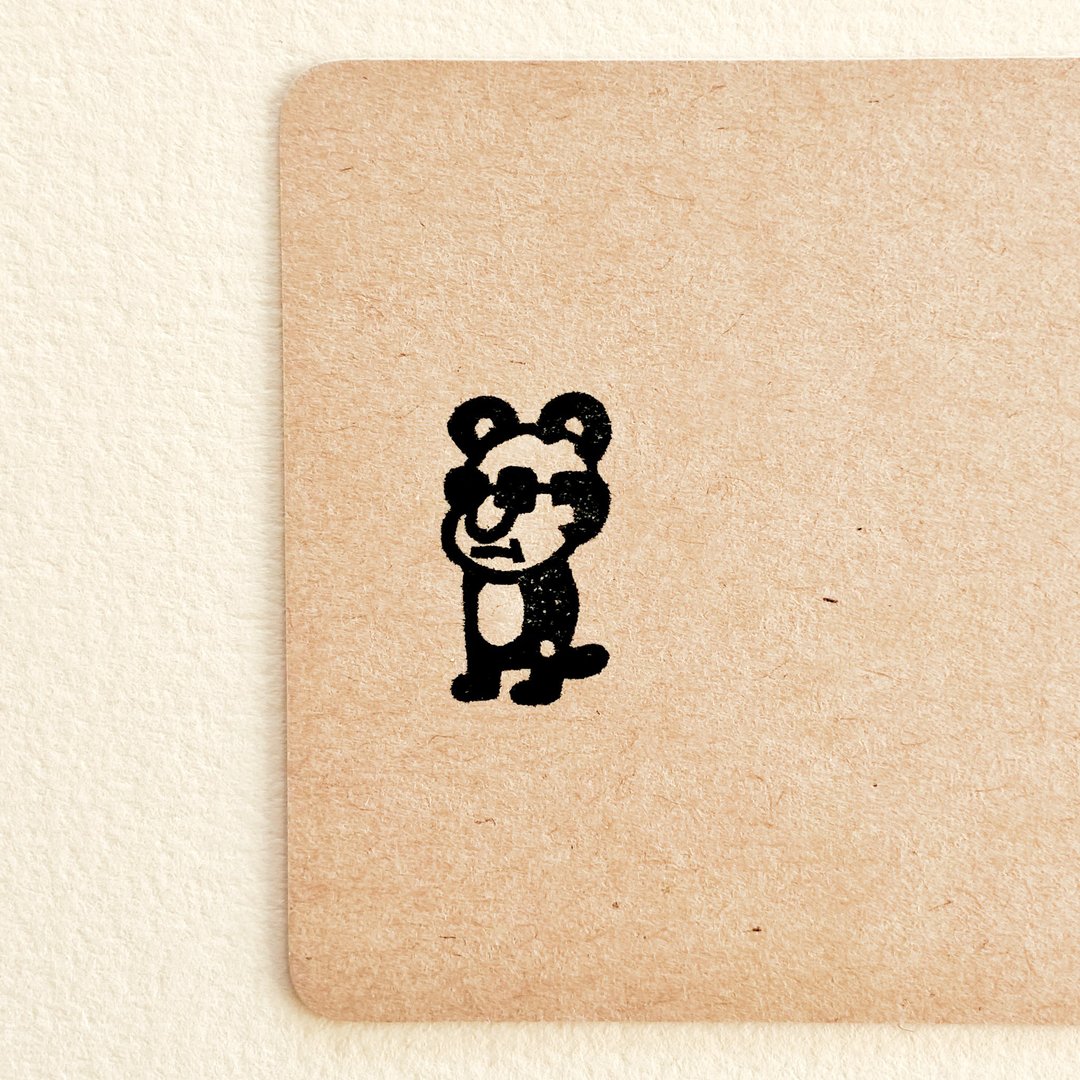 Mouse man・ rubber stamp - 印章/印台 - 橡胶 白色