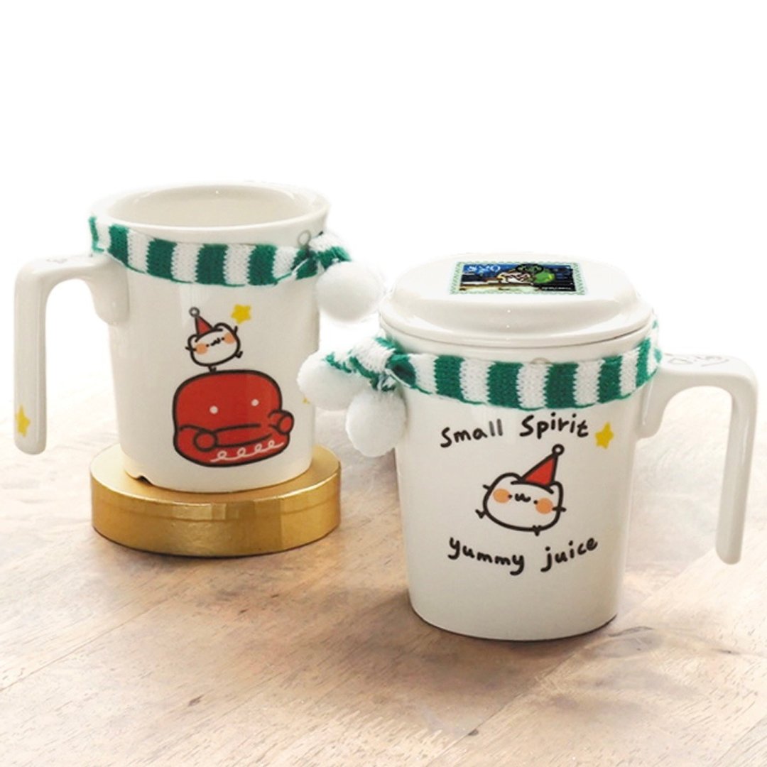 胸毛公寓(红喵喵怪)联名亲亲马克杯-P+L2024版 - 咖啡杯/马克杯 - 瓷 红色