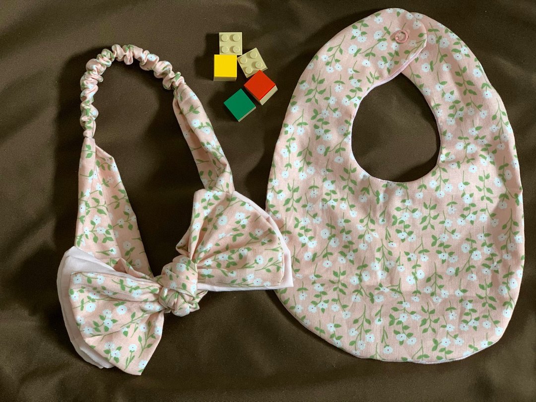 Hanju's羊毛儿。粉色傲娇 发带 围兜兜 口水巾 发饰 儿童发带 - 婴儿饰品 - 棉 粉红色