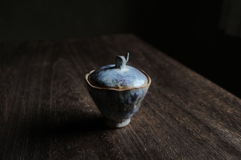 雨后积水倒影天空的云・断木与枝芽・盖碗2 - 碗 - 陶 多色